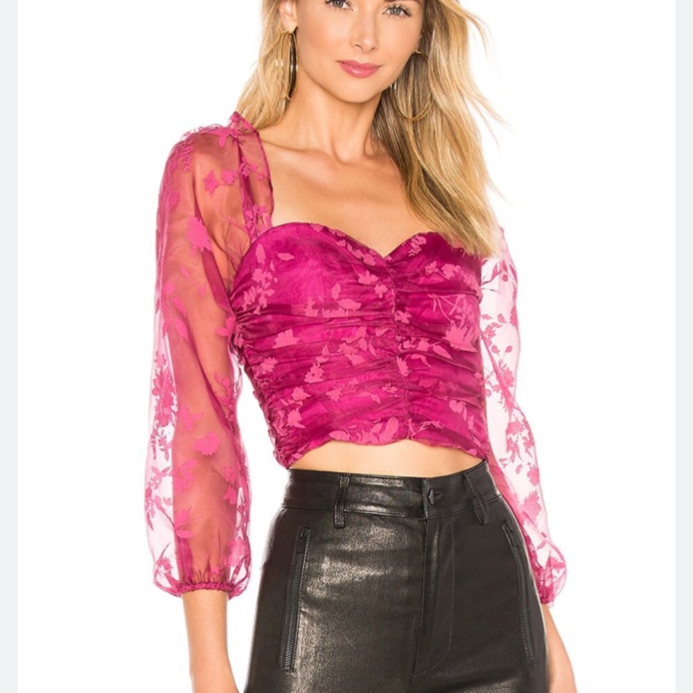 Lovers and Friends Octavia Pink Crop Top XS